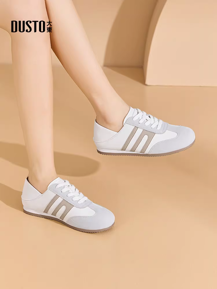 Giày nữ Dadong Dexun 2025, giày mùa thu đông mới, giày thể thao nữ, giày đa năng màu trắng