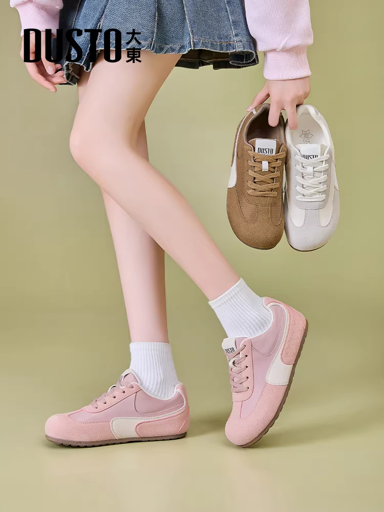 Giày tập tăng chiều cao Dadong dành cho nữ 2025 Mẫu mới Thu/Đông Phong cách cổ điển Đế dày Đế mềm Giày thể thao thường ngày