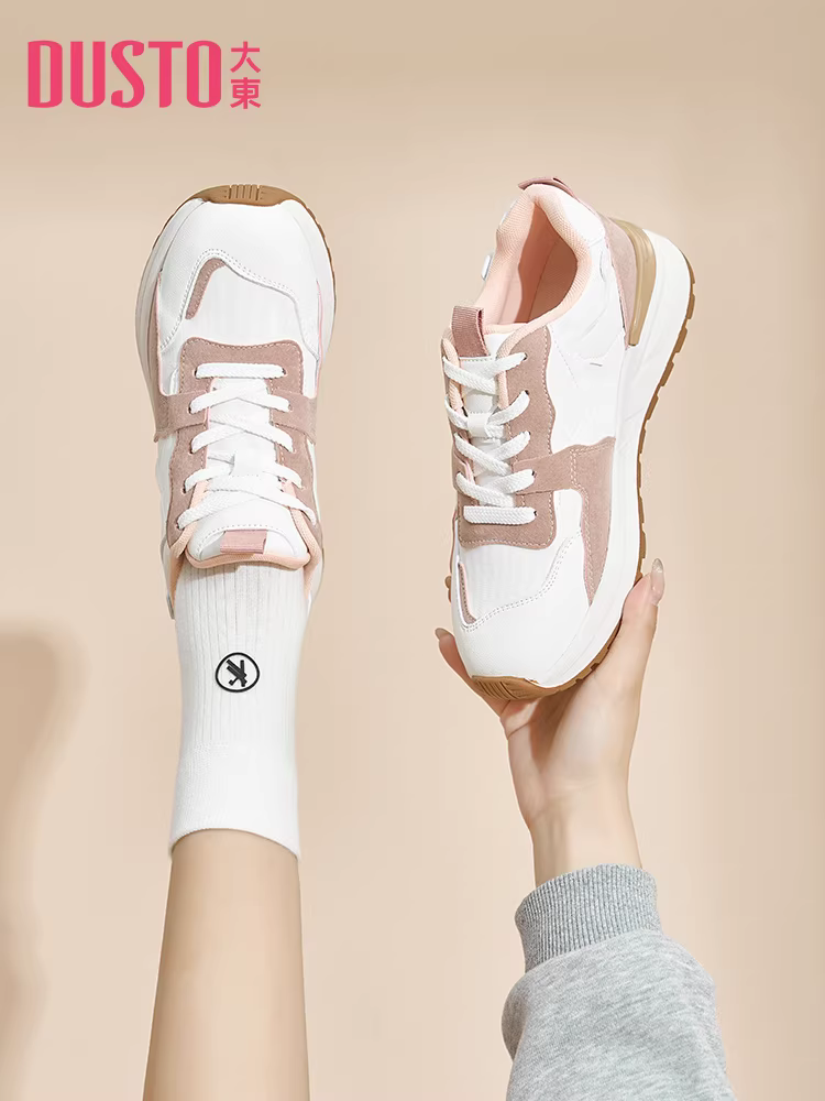 Giày Dadong Super Popular Forrest Gump dành cho nữ 2025 Giày mới mùa thu đông Giày đế dày tăng chiều cao Giày bố Giày thể thao nhẹ dành cho nữ