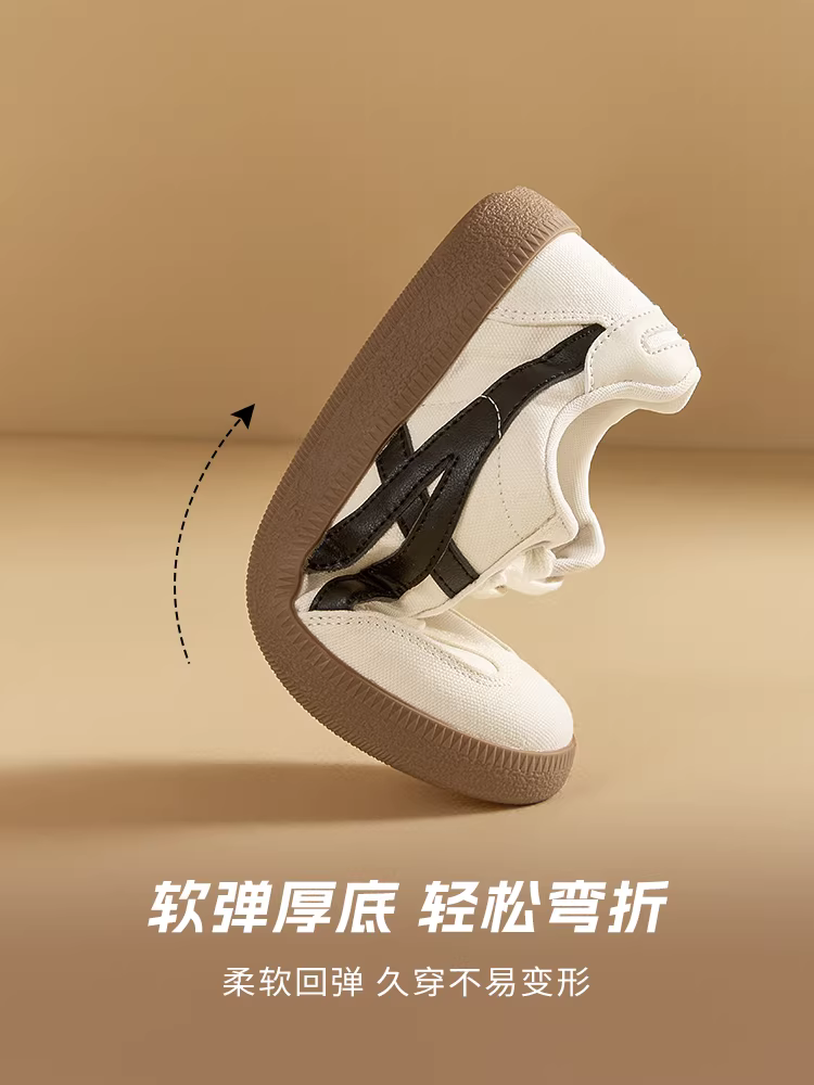 Giày nữ Dadong Juhao Daxun 2025 Mẫu mới Thu/Đông Giày nữ đa năng Giày thể thao trắng đế bằng Giày thể thao trắng thường ngày