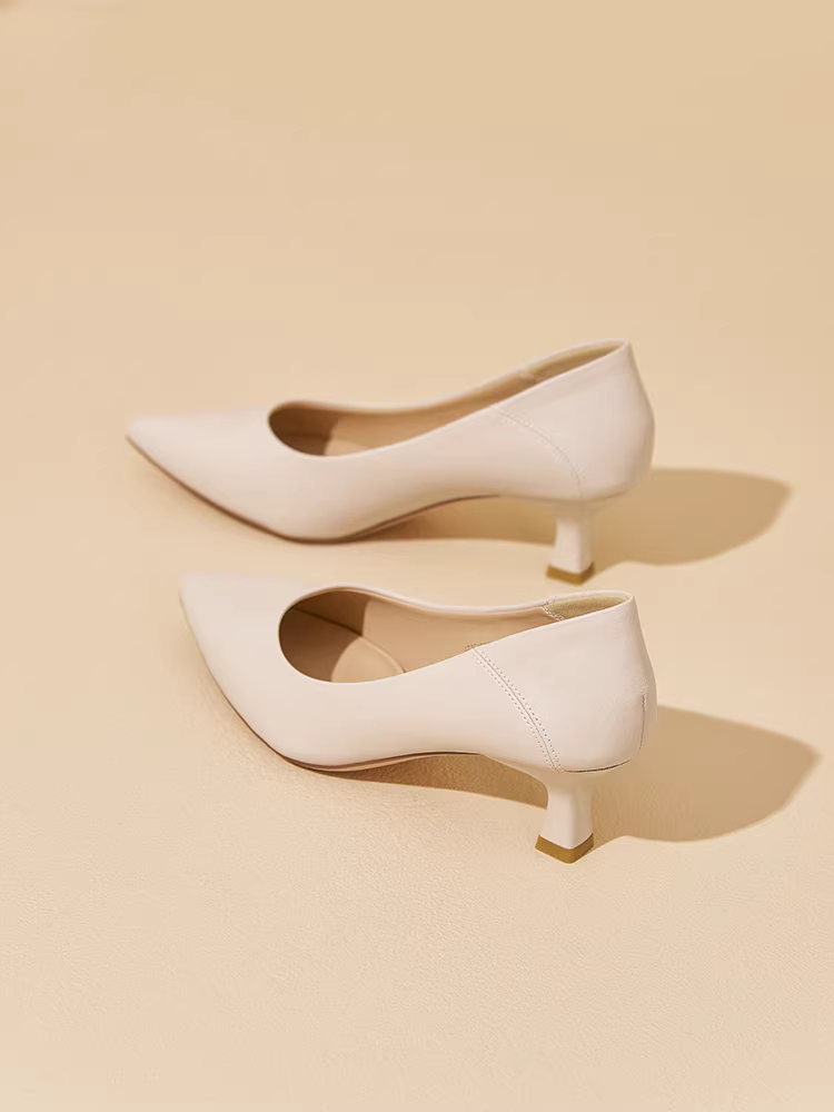 Giày cao gót mũi nhọn thanh lịch và sang trọng của Dadong dành cho nữ, mẫu mới mùa thu 2025, thích hợp phối cùng chân váy, kiểu giày lười.