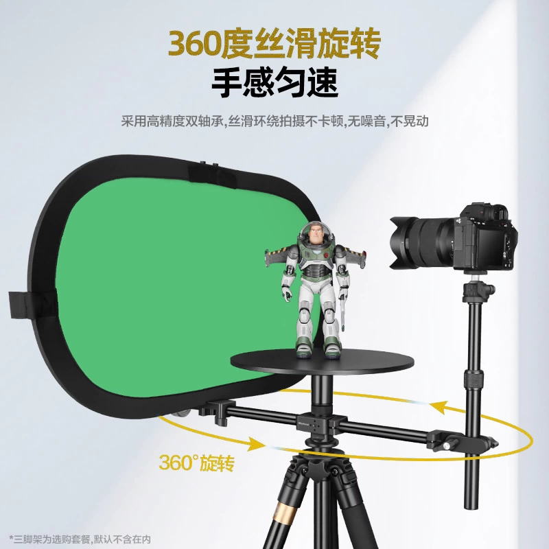 Nền tảng quay thủ công Minifocus dành cho máy ảnh không gương lật và điện thoại thông minh, thích hợp cho quảng cáo, thương mại điện tử, hình ảnh chính toàn cảnh, hiển thị video, thiết bị studio chụp ảnh xoay 360 độ.