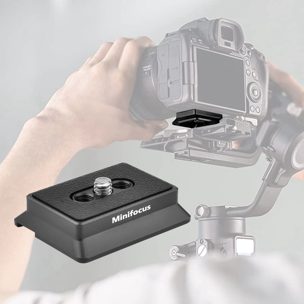 Phụ kiện ổn định tấm đế tương thích Minifocus dành cho DJI Ronin RSC2 RS2 RS3, tấm tháo nhanh Arca, gia công chính xác CNC.