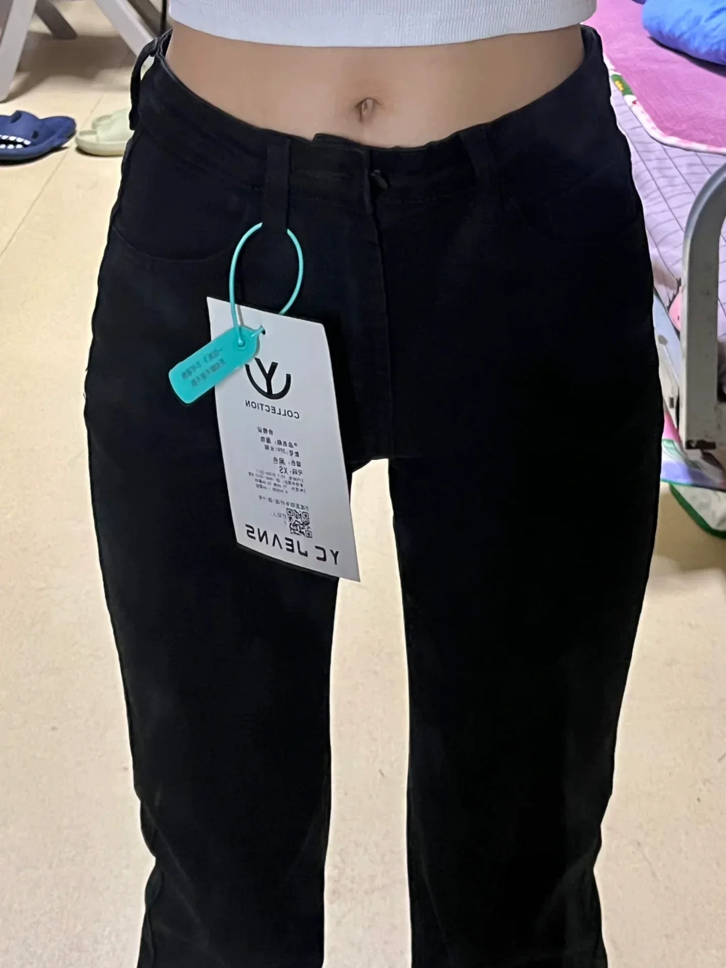 Quần jean ống loe lưng cao dành cho nữ, mùa thu, cỡ lớn, che hông, co giãn, tôn dáng, mềm mại, phù hợp với dáng người quả lê, quần ống chuông