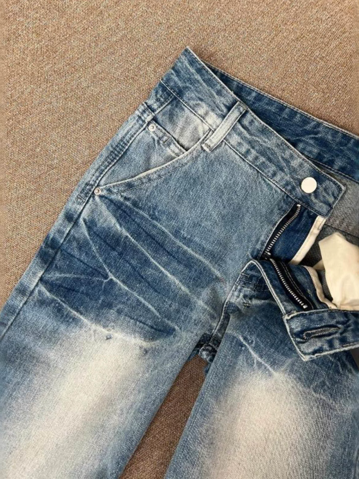 Quần jean ống loe kiểu Mỹ cổ điển dành cho nữ, phong cách đầu thu, cỡ lớn, lưng cao, dáng rộng, tôn dáng, không bó sát, quần ống chuông