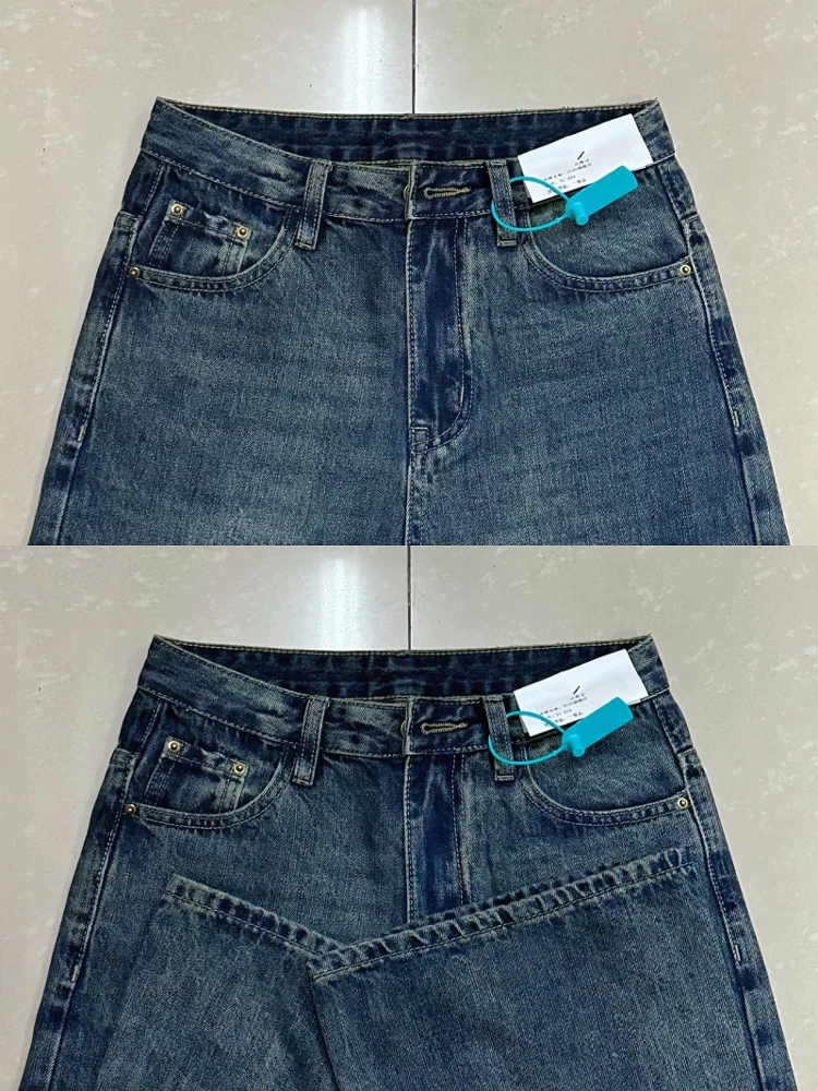 Quần jeans loe nữ, mùa thu, size lớn, cạp cao, co giãn, tôn dáng, dành cho người có dáng quả lê, che hông, quần dài ống loe