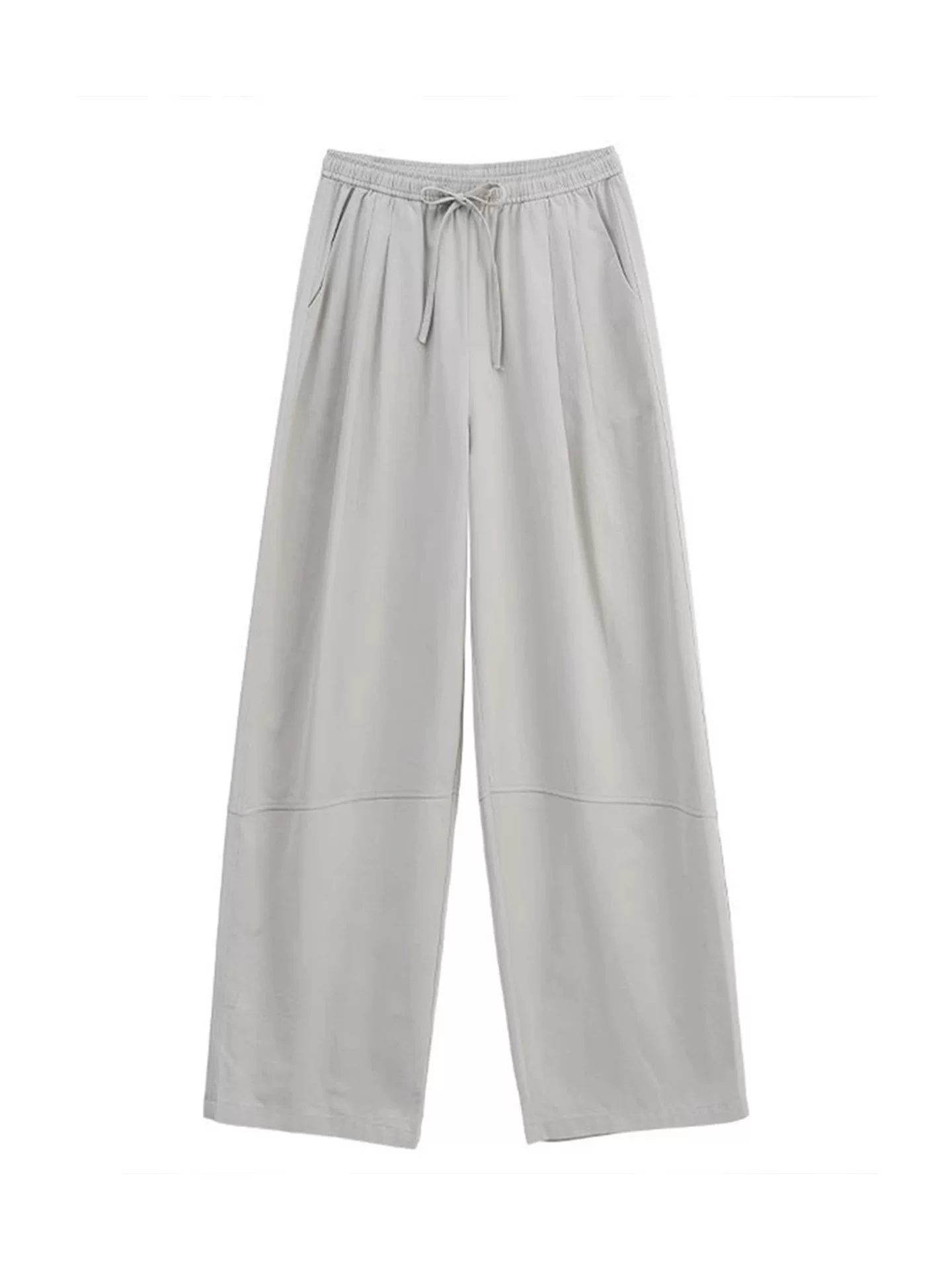 Quần cargo màu xám nữ mùa hè 2025, size lớn, cạp cao, dáng rộng, chất liệu mềm mại, tôn dáng, quần thể thao ống rộng