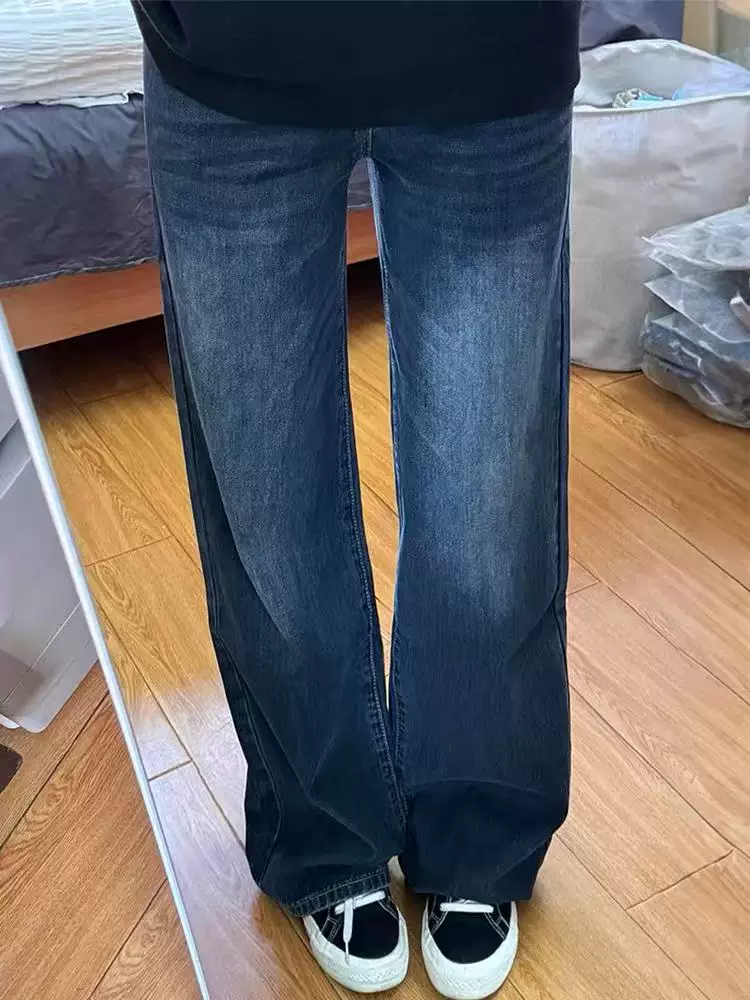 Quần jean loe nữ, kiểu mới mùa xuân, size lớn, cạp cao, dáng rộng, tôn dáng, ống rộng, quần chuông