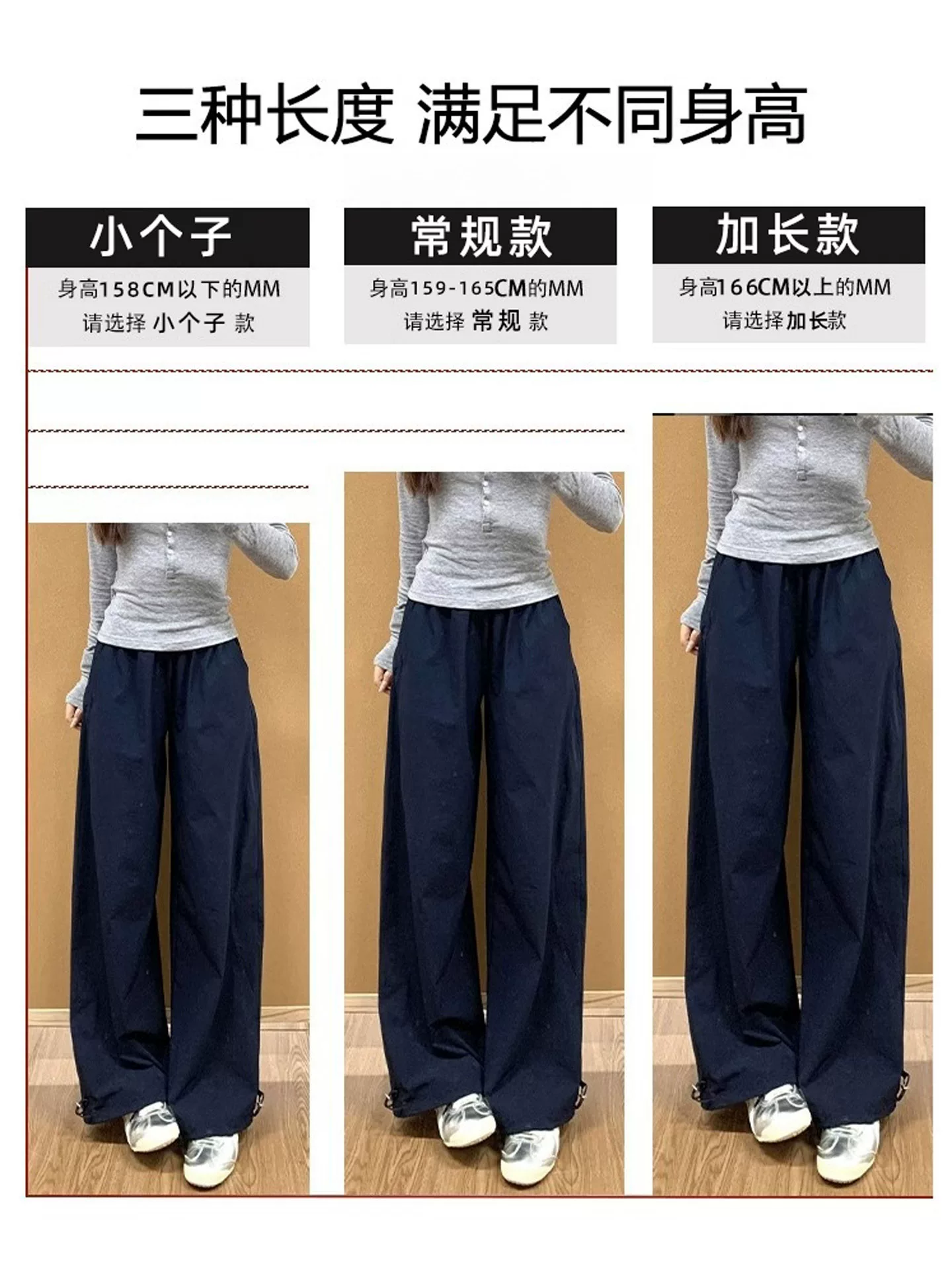 Quần cargo nhanh khô màu xanh hải quân dành cho nữ, cỡ lớn mùa hè, phong cách đầu thu, cạp cao, tôn dáng, quần ống rộng thường ngày dành cho người nhỏ nhắn.