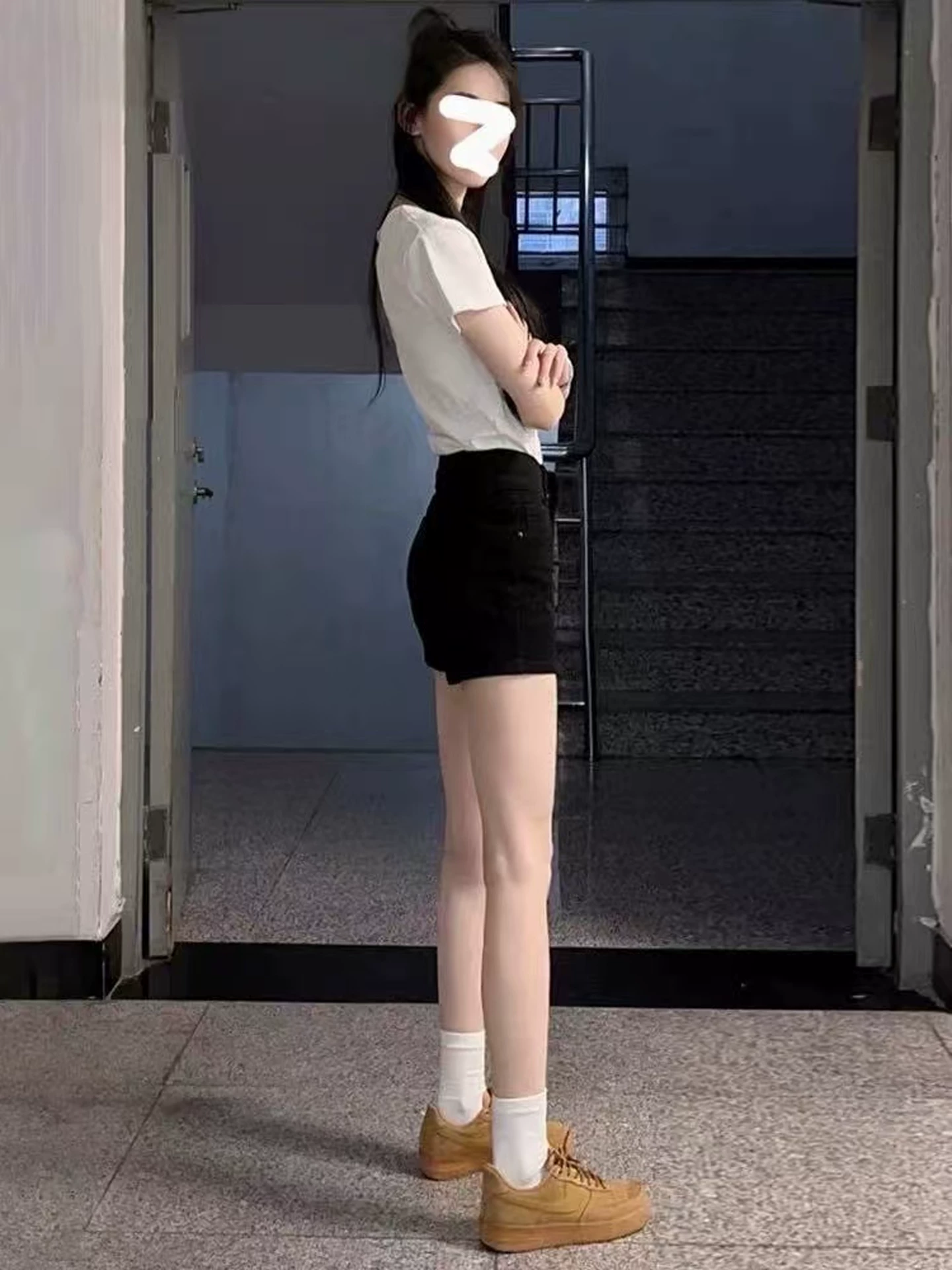 Quần short denim đen dành cho nữ, mùa hè, cỡ lớn, lưng cao, co giãn, giảm béo, dáng quả lê, dáng chữ A, quần ống rộng