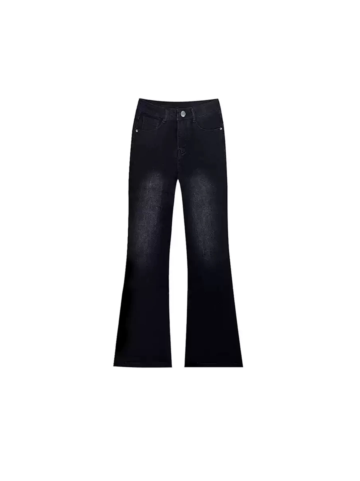 Quần jean ống loe dáng thẳng cổ điển dành cho nữ, kiểu dáng thu mới, size lớn, cạp cao, tôn dáng, quần dài ống loe hẹp