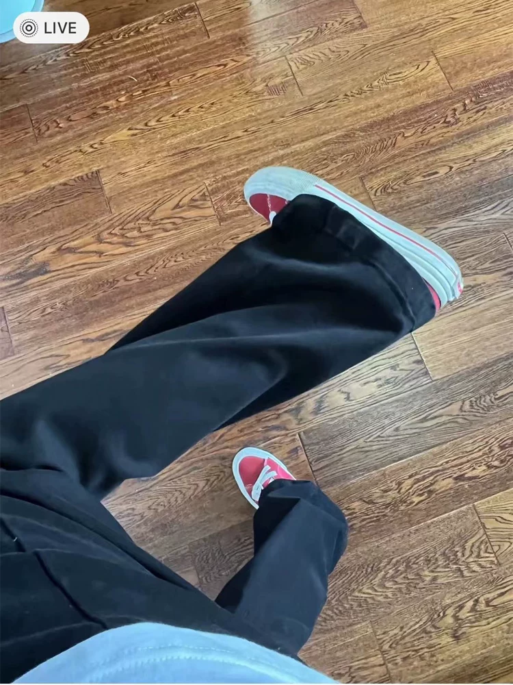 Quần jean ống đứng dáng lê dành cho nữ, cỡ lớn, kiểu dáng mùa xuân, lưng cao, co giãn, che hông, giảm béo, quần ống rộng hẹp