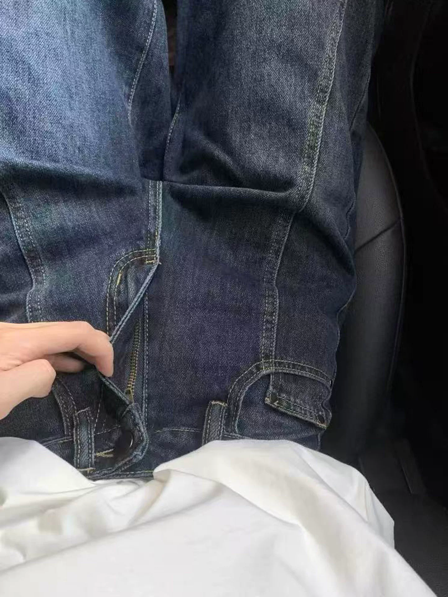 Quần jean ống rộng ba phần tư màu xanh đậm cổ điển dành cho nữ trong mùa hè, cỡ lớn, eo cao, dáng rộng, quần short thẳng giúp giảm béo