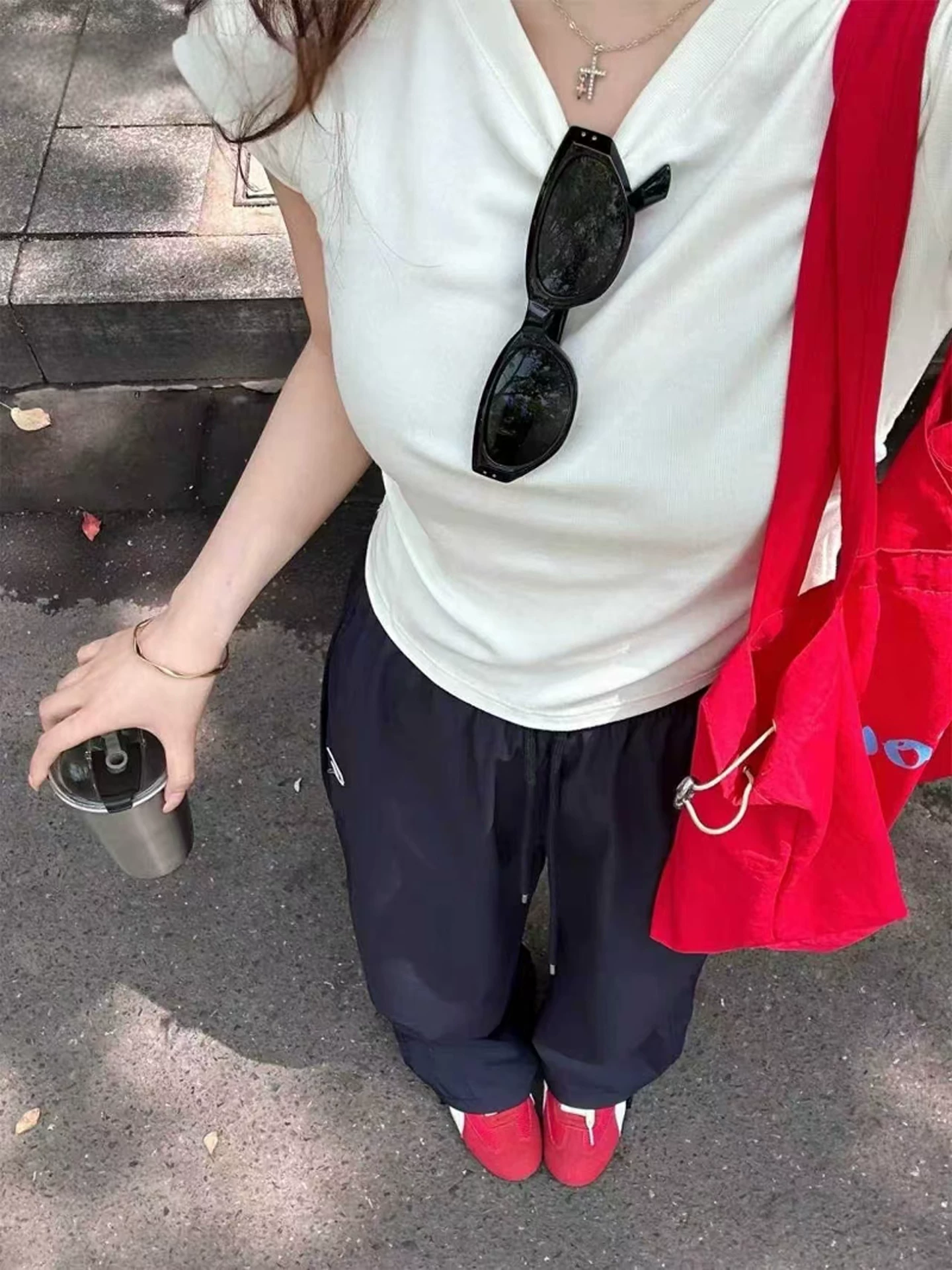 Quần công sở nữ nhanh khô mùa hè 2025, chất liệu mỏng, size lớn, plus size, cạp cao, dáng suông, rộng rãi, tôn dáng, quần ống rộng, phong cách thường ngày