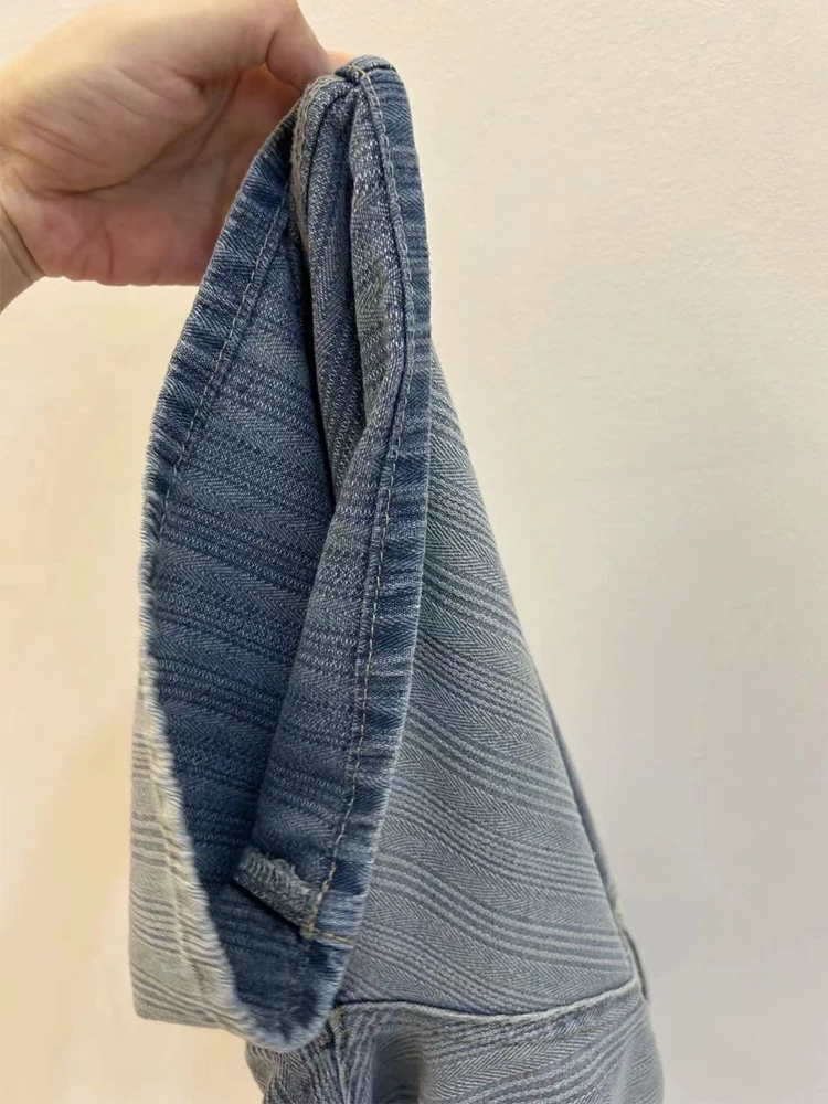 Quần short denim cỡ lớn dành cho nữ, kiểu dáng mỏng mùa hè, lưng cao, dáng rộng, tôn dáng, quần năm điểm, dáng quả lê, quần ống rộng dài đến giữa bắp chân.