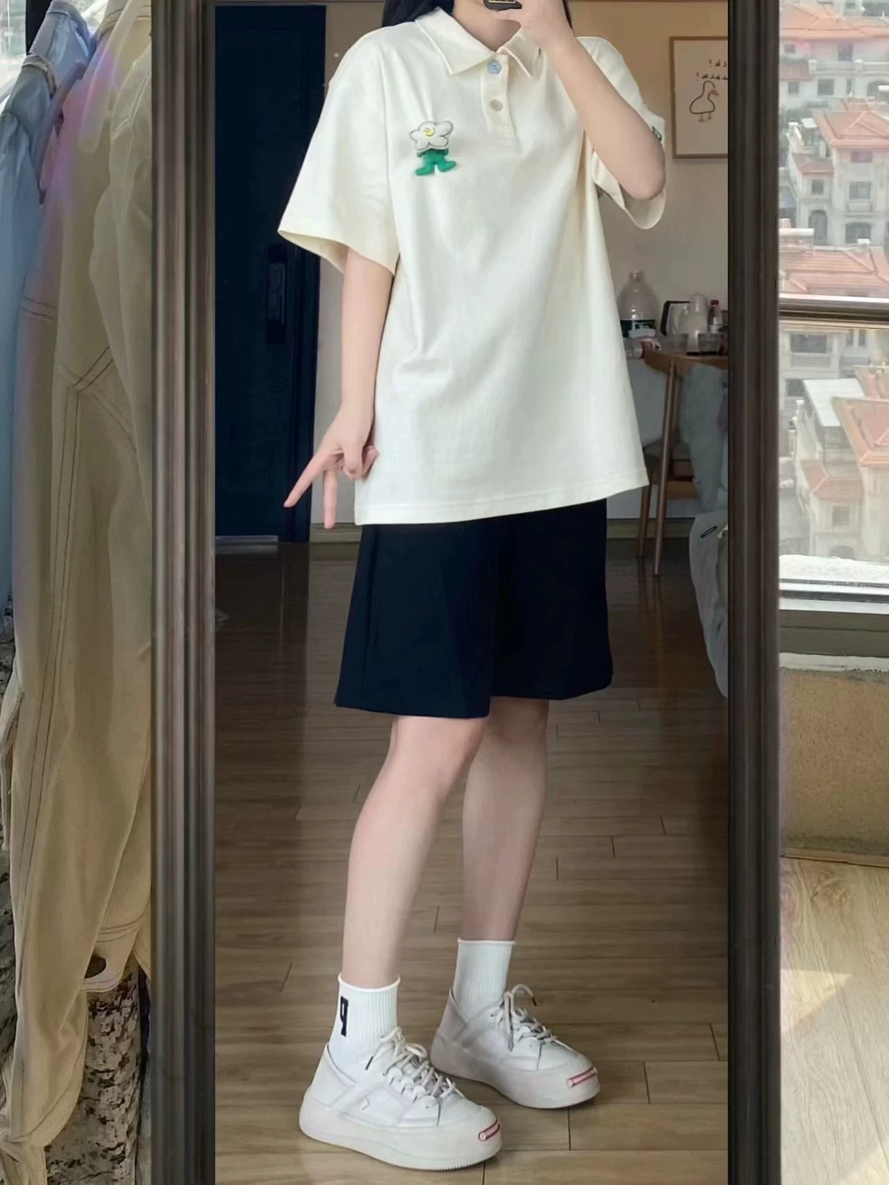 Quần short vest đen dáng quả lê, cạp cao dành cho nữ, kiểu dáng mỏng mùa hè, size lớn, che hông, tôn dáng, quần short ống rộng