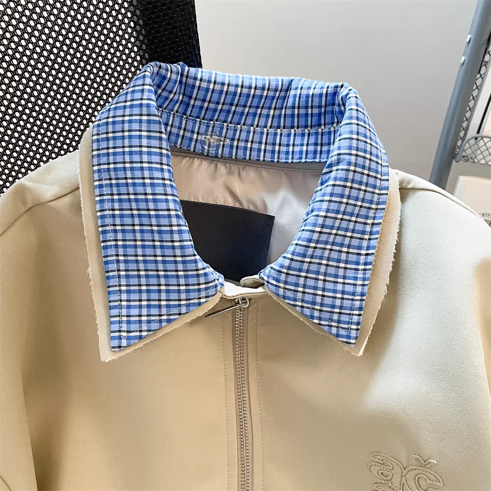 Áo khoác ngắn có cổ chắp vá kiểu cổ điển dành cho nữ vào đầu mùa thu đông, phong cách thích hợp cao cấp, trang phục công sở giản dị độc đáo