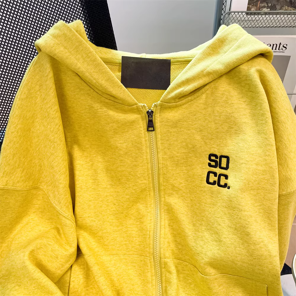 Áo khoác cardigan có mũ trùm đầu thông thường hợp thời trang mùa thu dành cho nữ, phong cách Mỹ, lười biếng và thư giãn, áo khoác thể thao đa năng