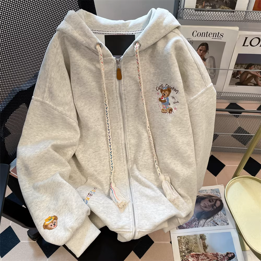 Áo khoác cardigan thêu nặng kiểu Hàn Quốc dành cho nữ, đầu thu, cao cấp, áo khoác rất dễ thương và đẹp.