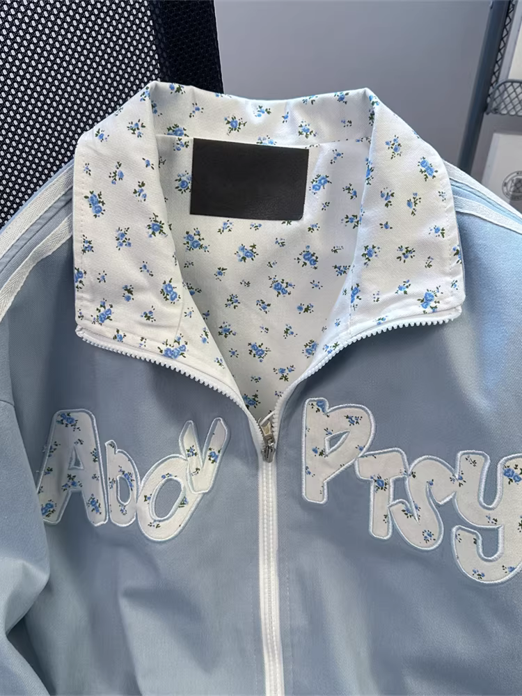 Áo khoác hai mặt họa tiết hoa ngọt ngào đầu thu phong cách Hàn Quốc dành cho nữ, sành điệu, độc đáo, sang trọng, cao cấp, áo khoác cardigan siêu xinh