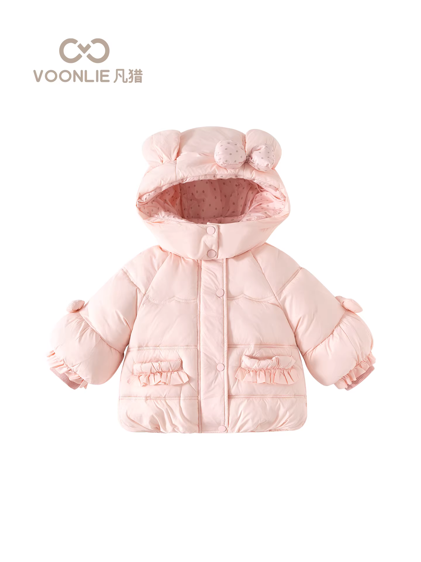 Áo khoác cotton nữ sinh Fanhai quần áo mùa đông quần áo trẻ em sành điệu ấm áp dày dặn có mũ trùm đầu cho bé áo khoác cotton mùa đông