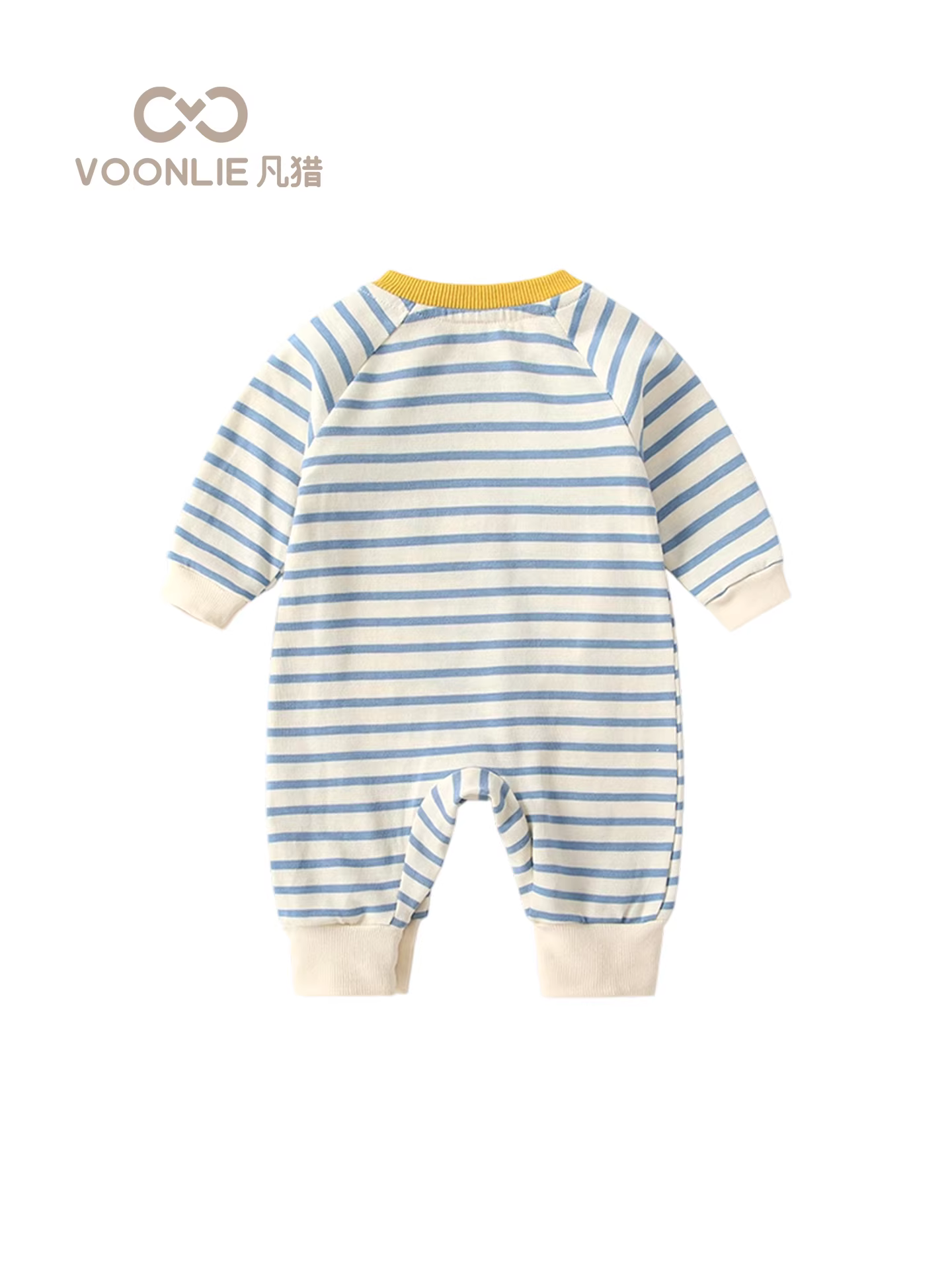 Quần áo trẻ em Fanhai trang phục mùa thu bé sơ sinh bé trai áo liền quần đầy tháng trăm ngày dễ thương đi chơi áo liền quần quần áo bò mùa xuân và mùa thu