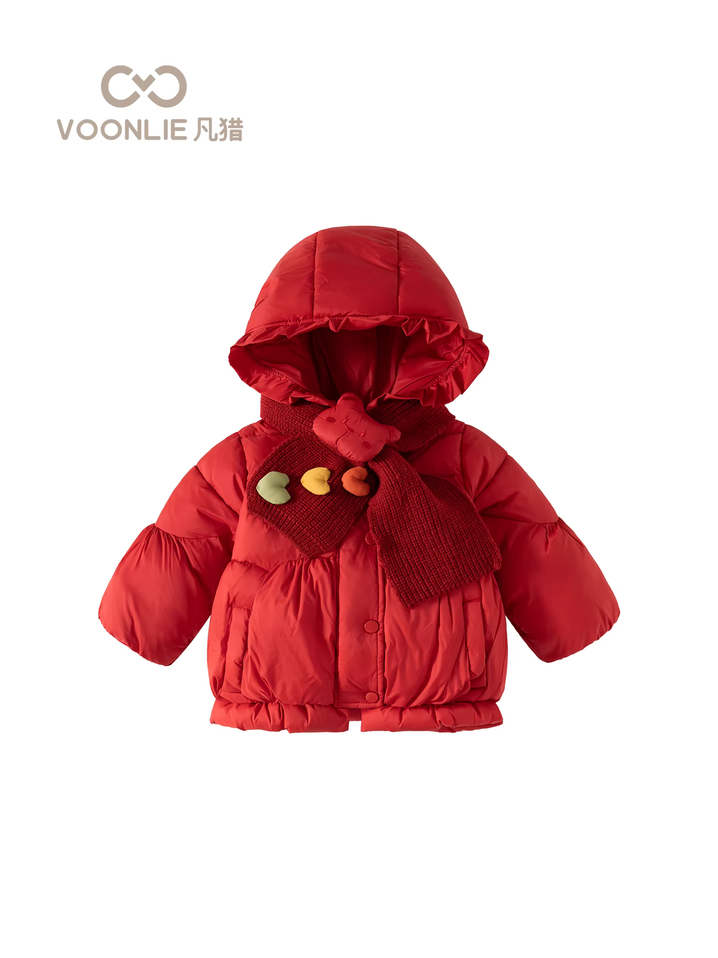 【Ba lớp chống thấm】Áo khoác độn bông cho bé gái Quần áo mùa đông Quần áo trẻ em Áo khoác cotton có mũ trùm đầu ấm áp cho bé Áo khoác cotton có mũ trùm đầu cho mùa đông