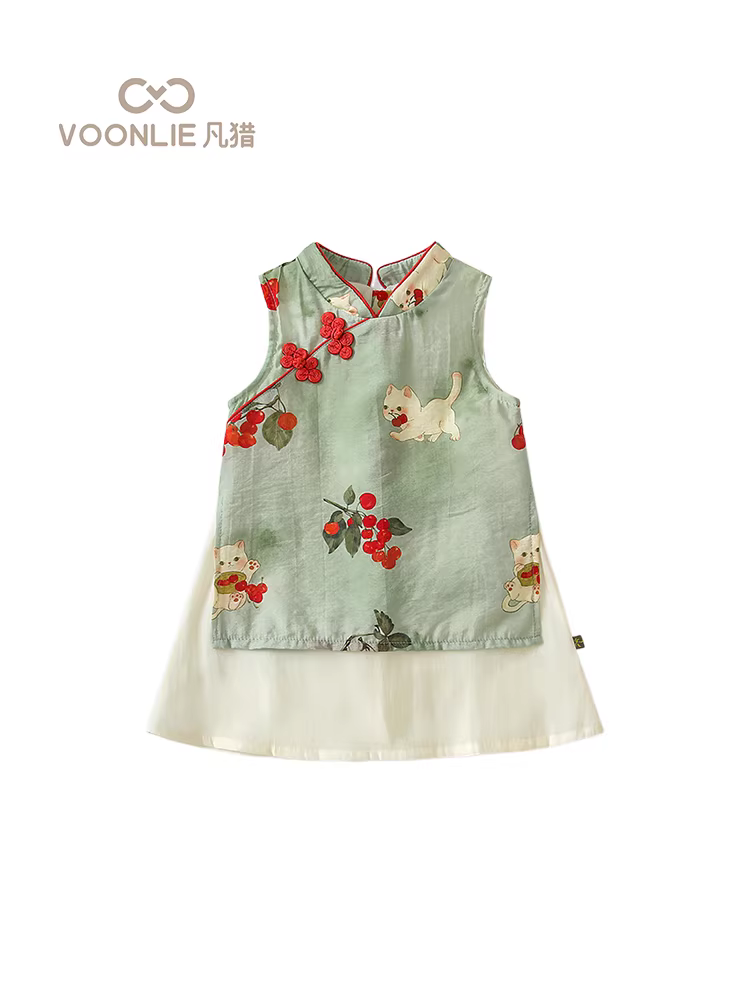 Váy bé gái Fanhle mùa hè 2025 kiểu dáng mới thời trang phong cách dân tộc váy công chúa bé gái váy sinh nhật 1 tuổi mùa hè