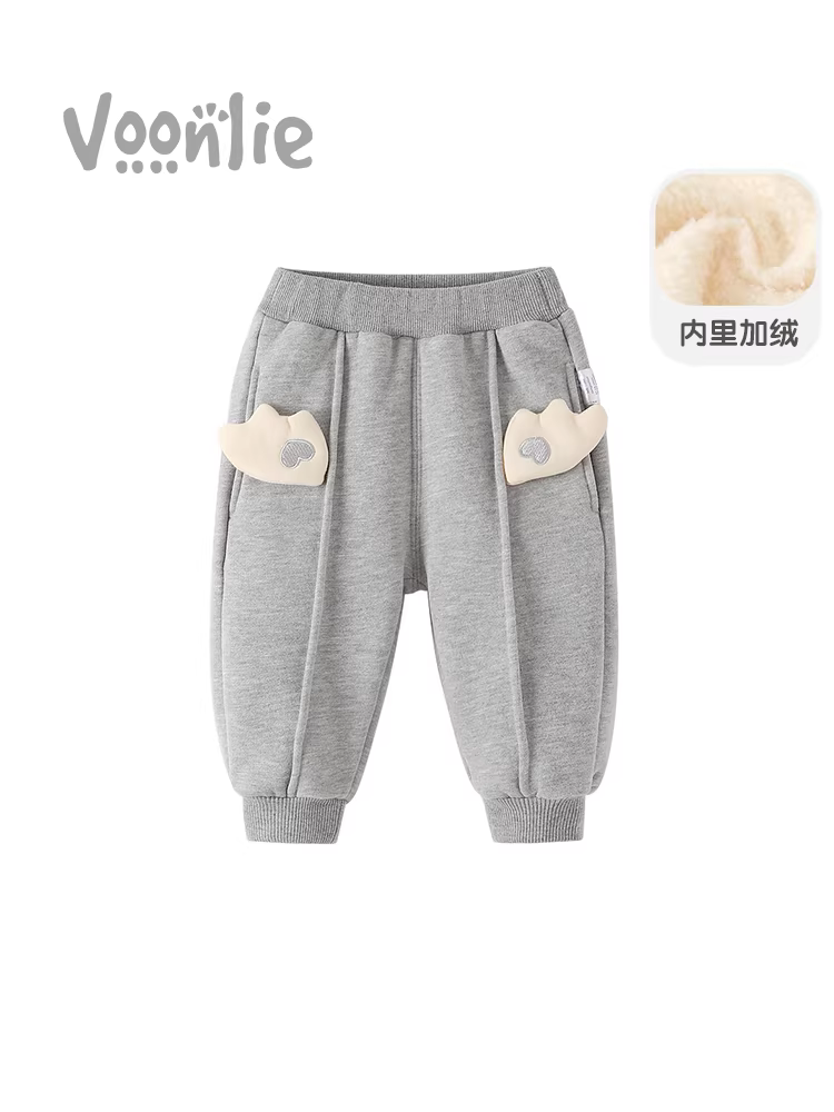 Quần nỉ lót lông cho bé gái mùa đông 2025, quần thể thao trẻ em mới, quần bé mặc thường ngày, quần giữ ấm cho trẻ sơ sinh mùa đông