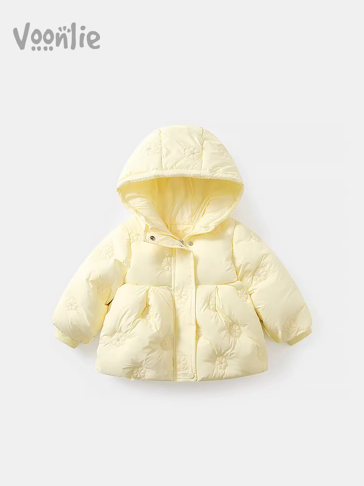Quần áo mùa đông có đệm bông dành cho bé gái Fanhai Áo khoác có mũ trùm đầu lót lông cừu thời trang dành cho trẻ em Áo khoác có mũ trùm đầu bằng vải cotton Áo khoác có đệm bông mùa đông cho bé