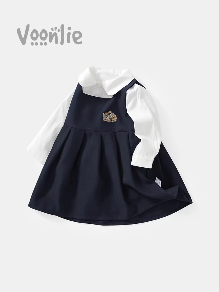 Váy thu đông bé gái Fanli 2025 kiểu dáng thời trang mới, váy công chúa bé yêu, bộ đồ đi học cho bé