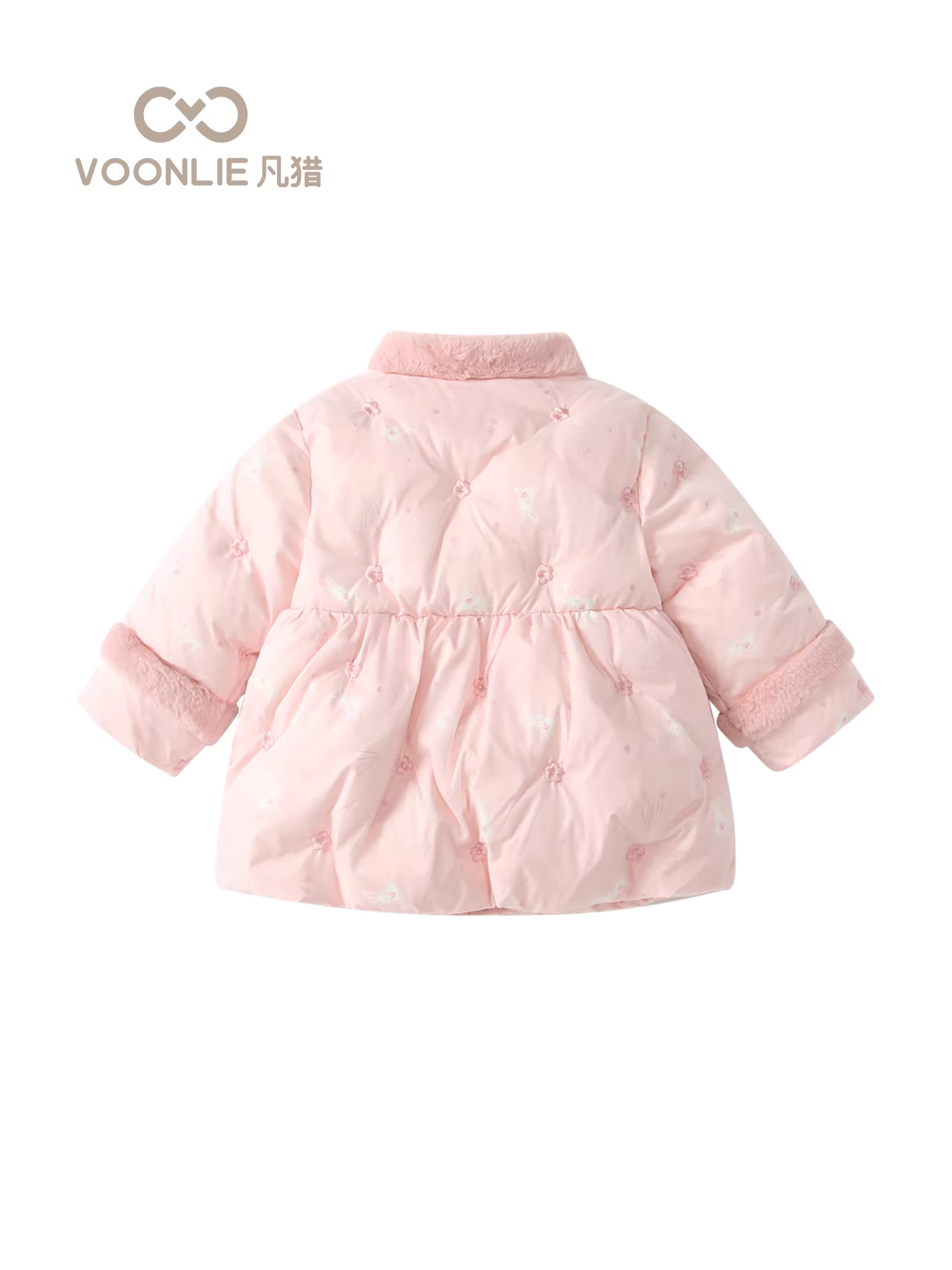 Áo khoác mùa đông Fanhai dành cho bé gái 2025, kiểu dáng thời trang mới, áo khoác bông ấm áp cho trẻ em, áo lót lông cừu, áo phao mùa đông