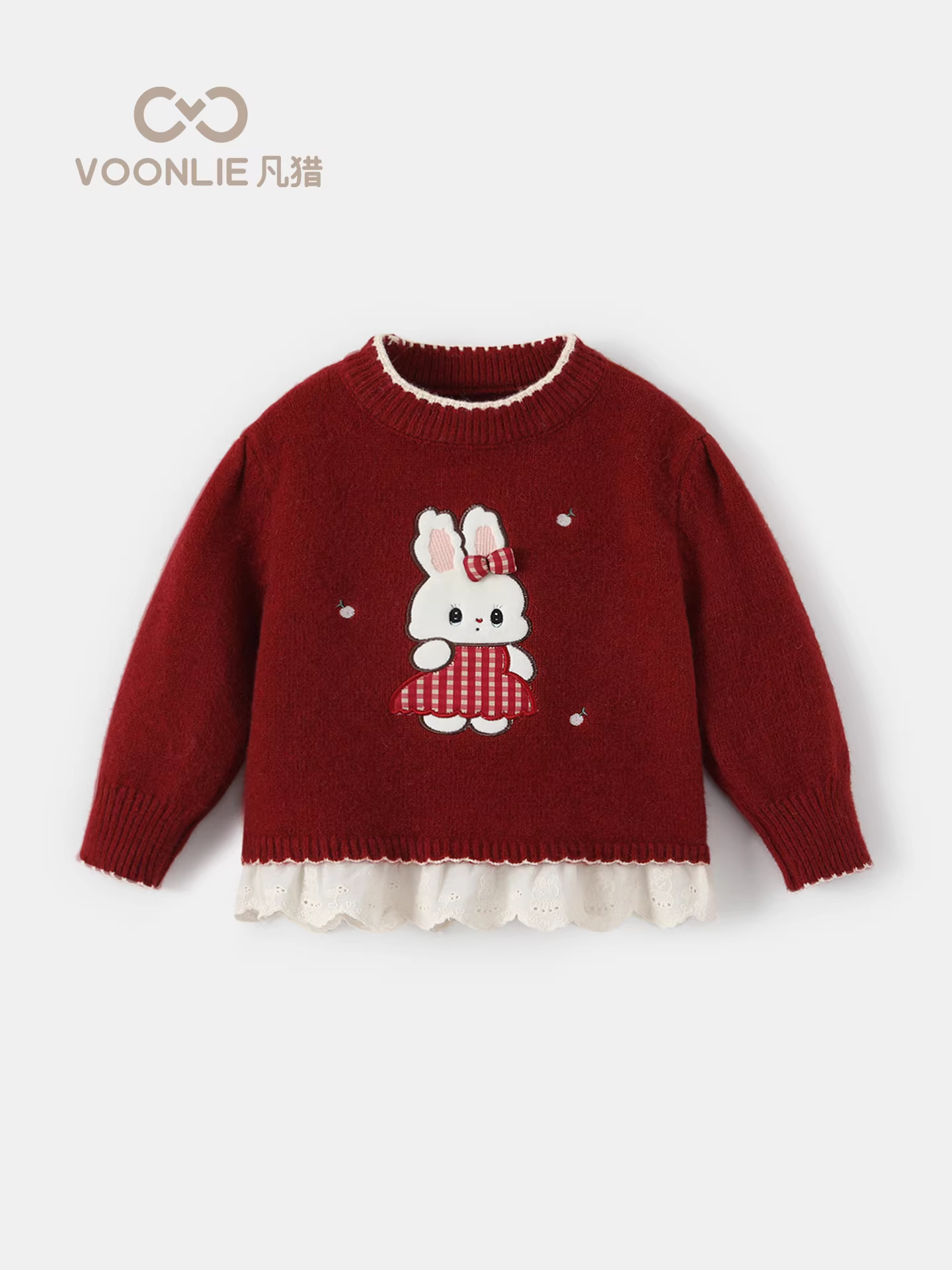 Áo len nữ Fanhle Thu Đông 2025 Thời trang mới Áo len trẻ em Áo giữ ấm Áo bé gái cho mùa thu đông