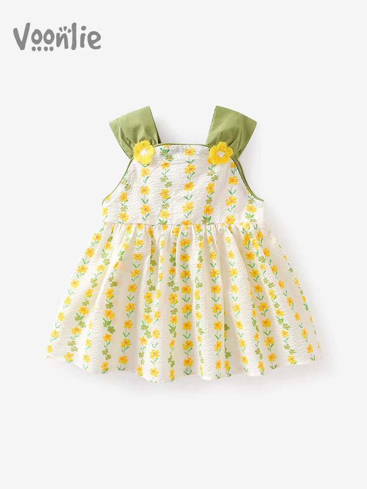 Váy bé gái Fanhle mùa hè 2025 kiểu mới thời trang dây đeo váy công chúa trẻ em váy bé gái một tuổi mùa hè