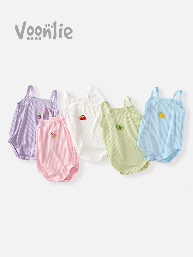 Bộ liền thân mùa hè cho bé sơ sinh, quần áo bé gái, bộ liền thân dây đeo cho bé, bộ liền thân cho bé đủ tháng, trăm ngày, bộ liền thân mùa hè