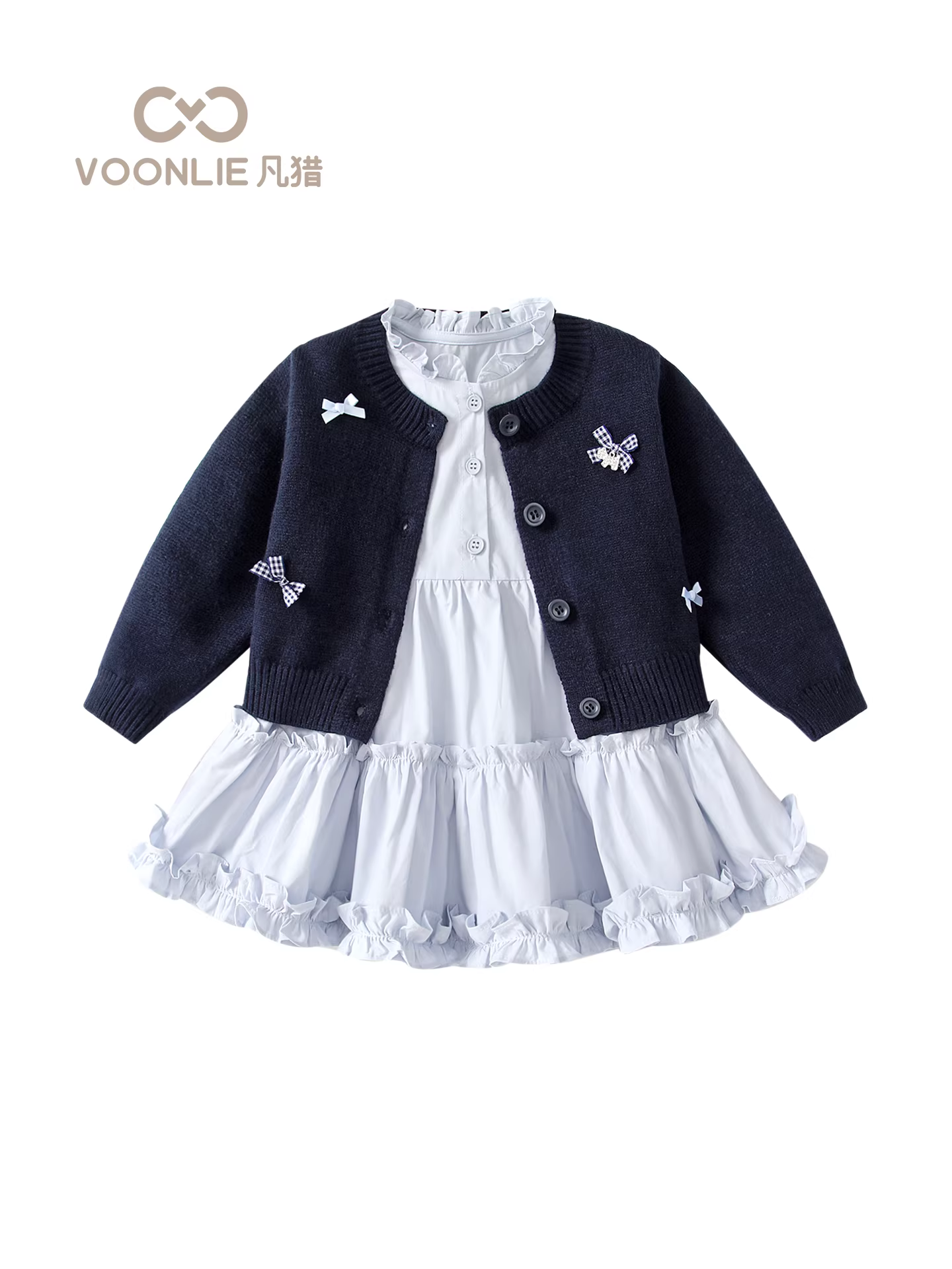 Váy bé gái Fanhai Thu 2025 Mẫu mới thời trang Váy len công chúa cho bé Váy sinh nhật 1 tuổi Xuân Thu