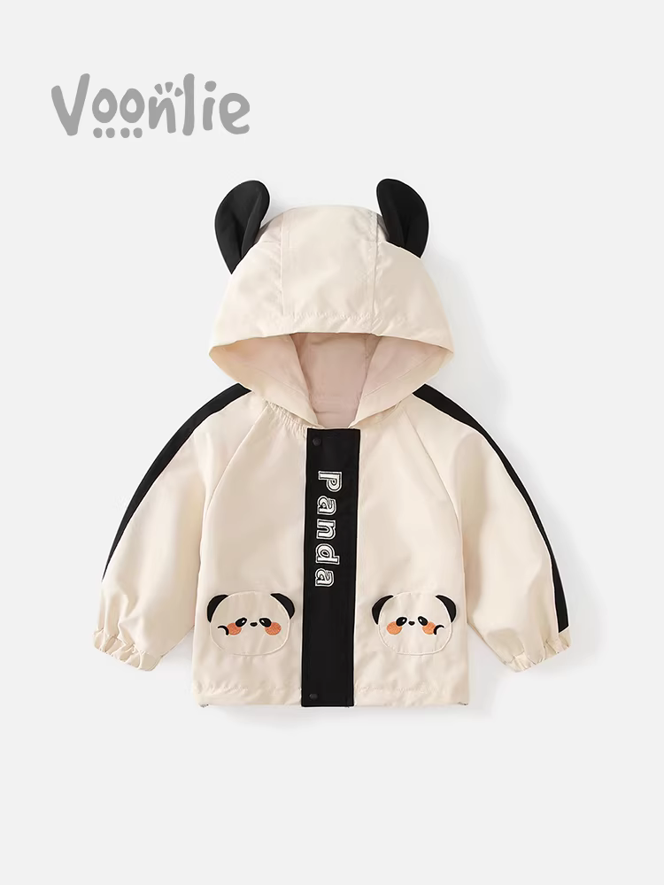 Áo khoác ngoài bé trai thu đông 2025 kiểu mới, quần áo trẻ em thời trang, áo gió đa năng có mũ, chống gió, thích hợp cho mùa xuân và thu