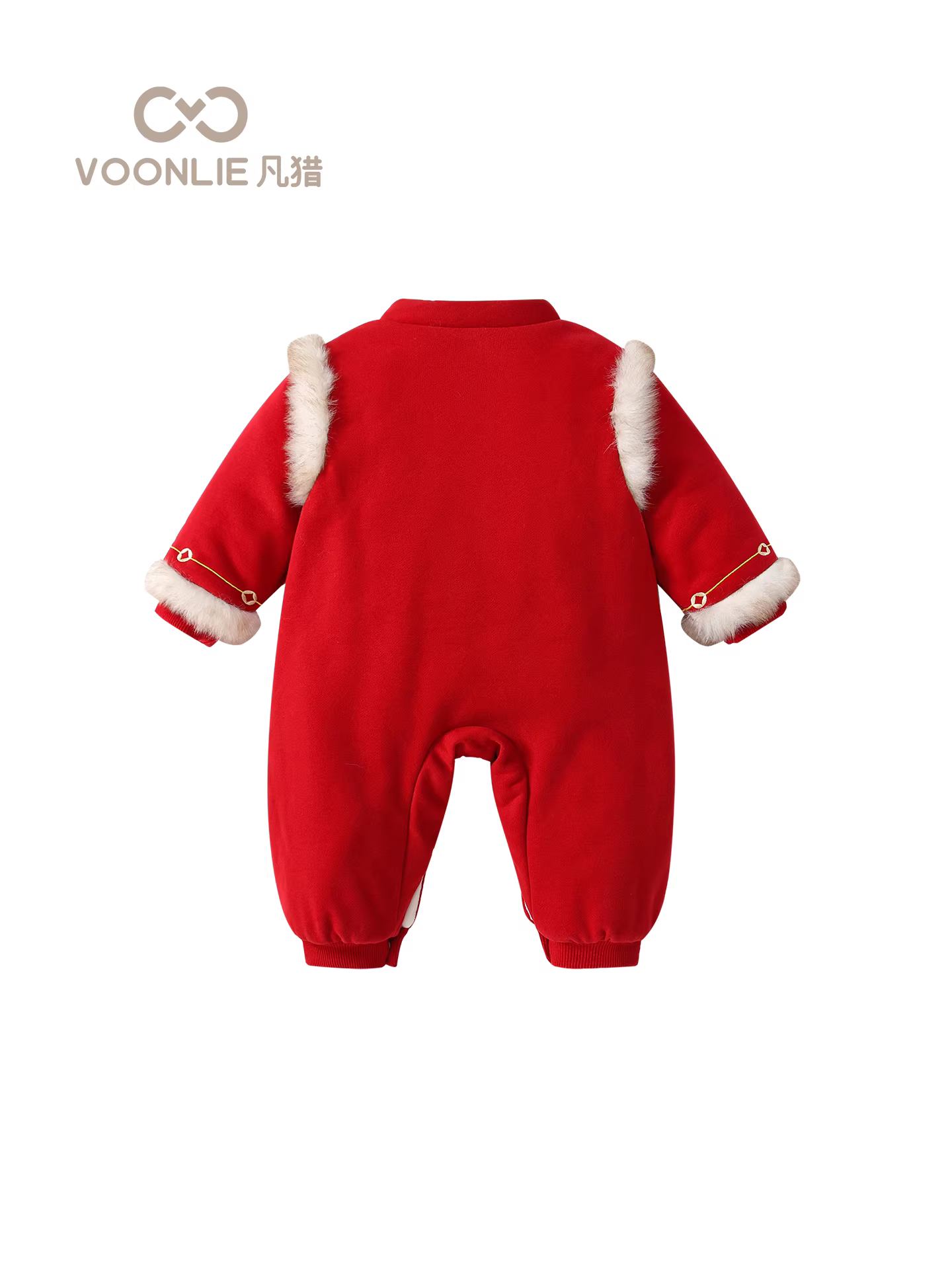 Quần áo trẻ em, quần áo mùa đông, bộ liền quần kiểu Trung Hoa cho bé gái sơ sinh, quần áo cotton lót lông cừu và chần bông, quần áo ngoài trời, quần áo Tết