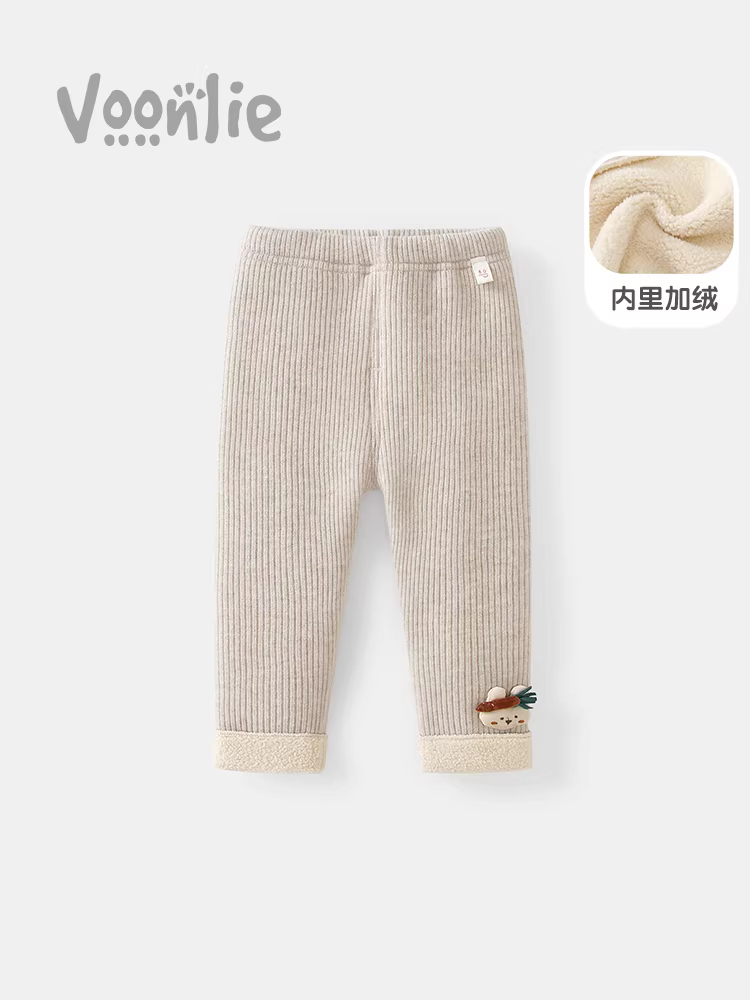 Quần legging bé gái Fanhle Thu Đông 2025, quần dài trẻ em thường ngày, quần giữ ấm lót lông cừu cho bé mùa đông