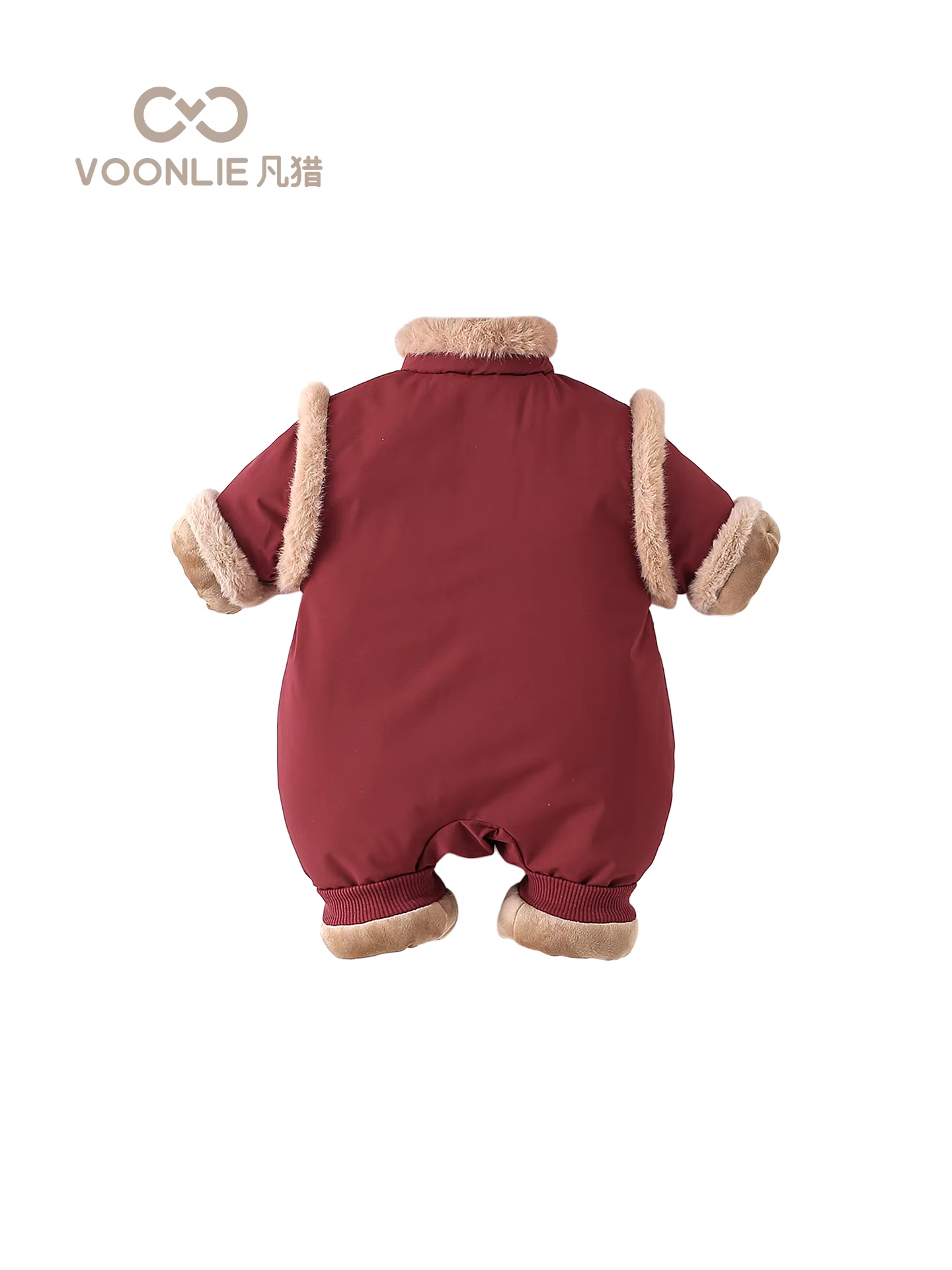 Quần áo trẻ em, quần áo mùa đông, bé trai và bé gái sơ sinh, bộ liền thân lót lông phong cách Trung Hoa, váy cho bé một tuổi, quần áo mùa đông