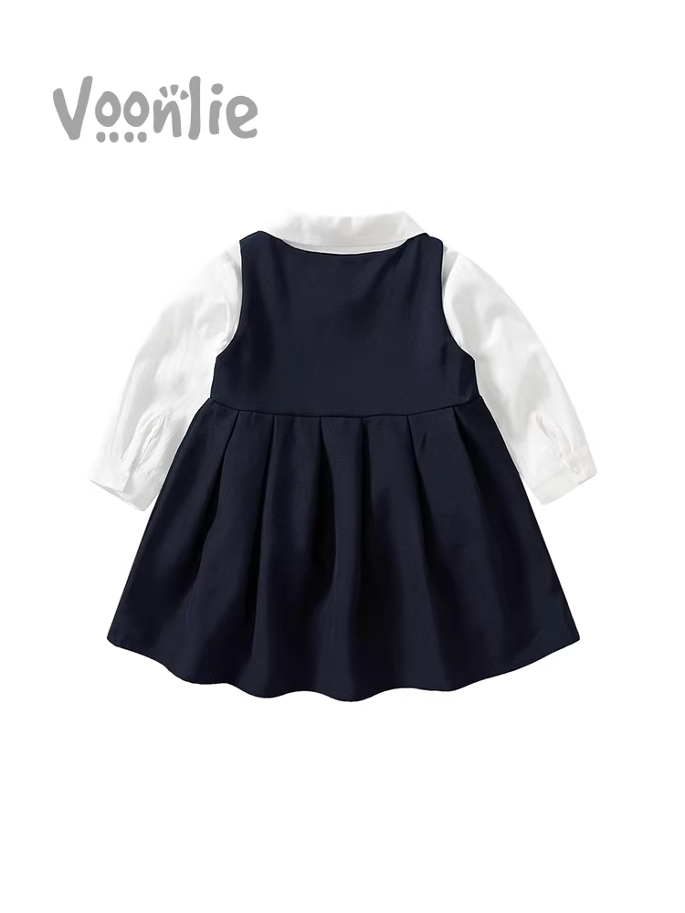 Váy thu đông bé gái Fanli 2025 kiểu dáng thời trang mới, váy công chúa bé yêu, bộ đồ đi học cho bé