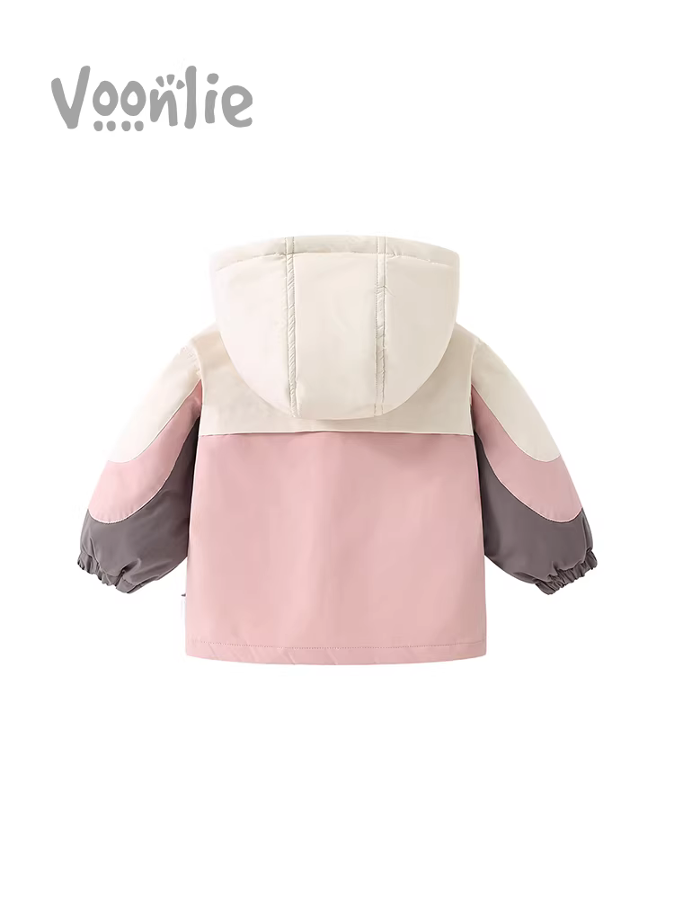 Áo khoác phao bé gái mùa đông 2025 kiểu dáng mới thời trang, chống gió, ba trong một, có thể tháo rời, quần áo trẻ em mùa đông