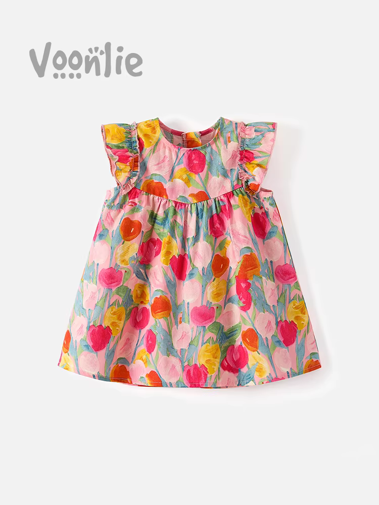 Váy bé gái mùa hè 2025 kiểu mới thời trang trẻ em chất liệu cotton nguyên chất váy công chúa bé sơ sinh váy bé một tuổi mùa hè