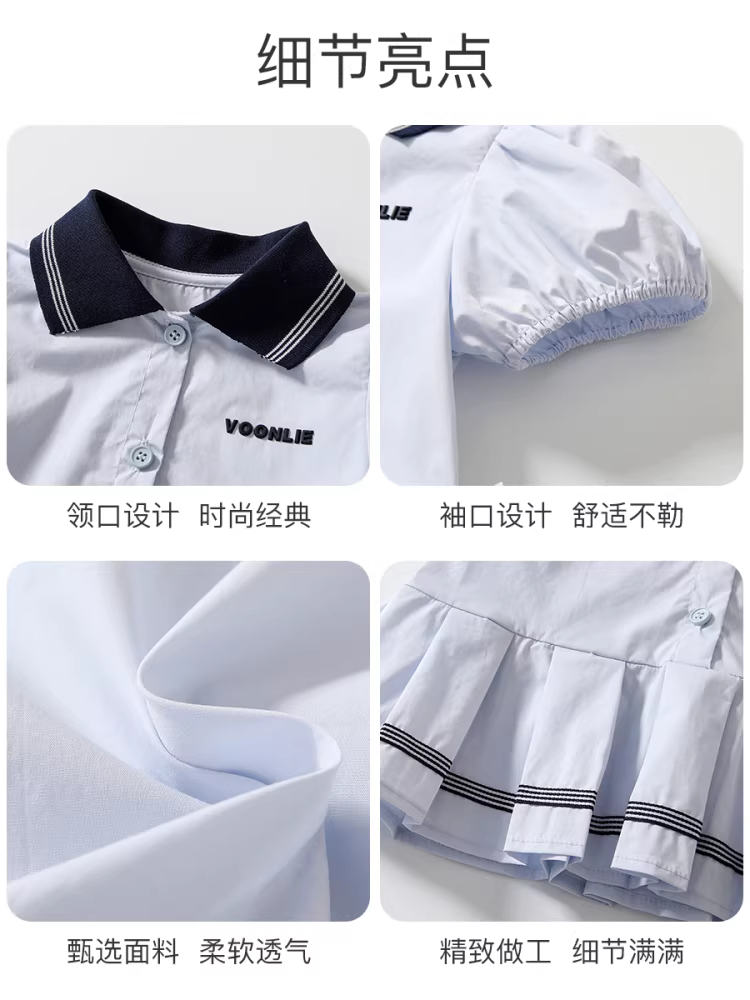 Đầm phong cách học viện nữ sinh Fanhai Đầm công chúa thời trang mùa hè cho trẻ em Đầm công chúa cho bé một tuổi Mùa hè