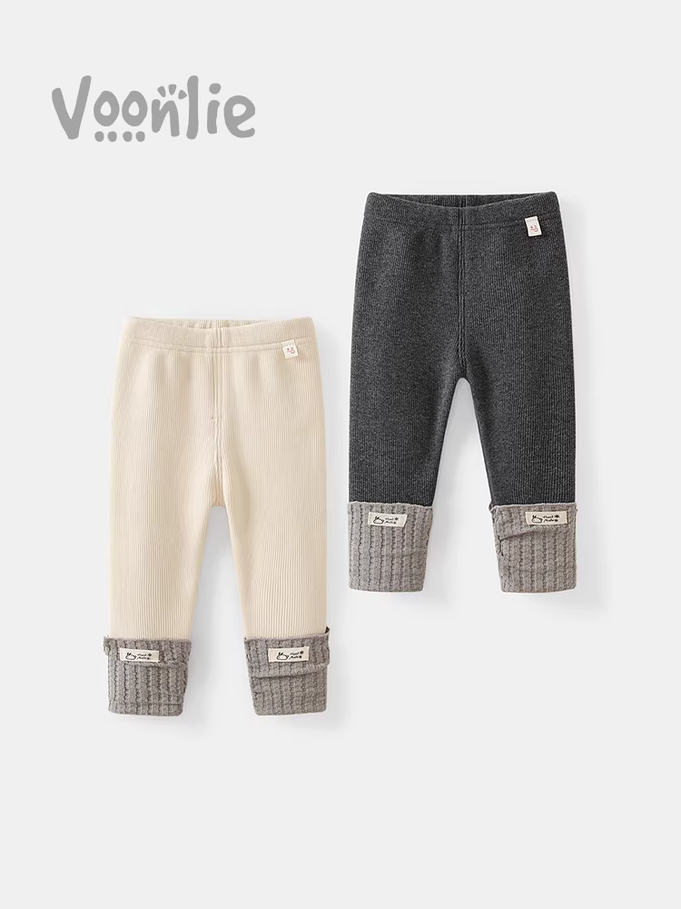 Quần legging bé gái Fanhle Thu Đông 2025, quần dài trẻ em thường ngày, quần giữ ấm lót lông cừu cho bé mùa đông