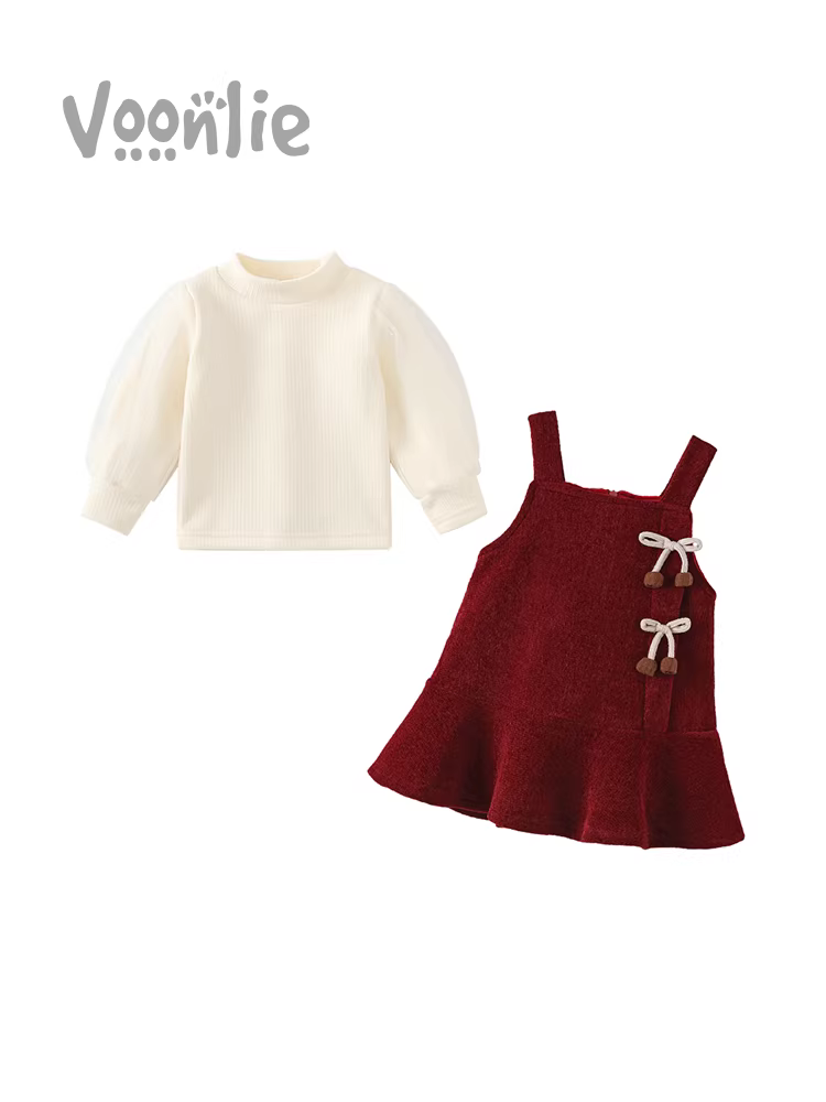 Váy mùa đông dành cho bé gái Fanhai Váy công chúa lông cừu sành điệu dành cho trẻ em Váy trang trọng dành cho bé một tuổi Lễ kỷ niệm sinh nhật Trang phục năm mới