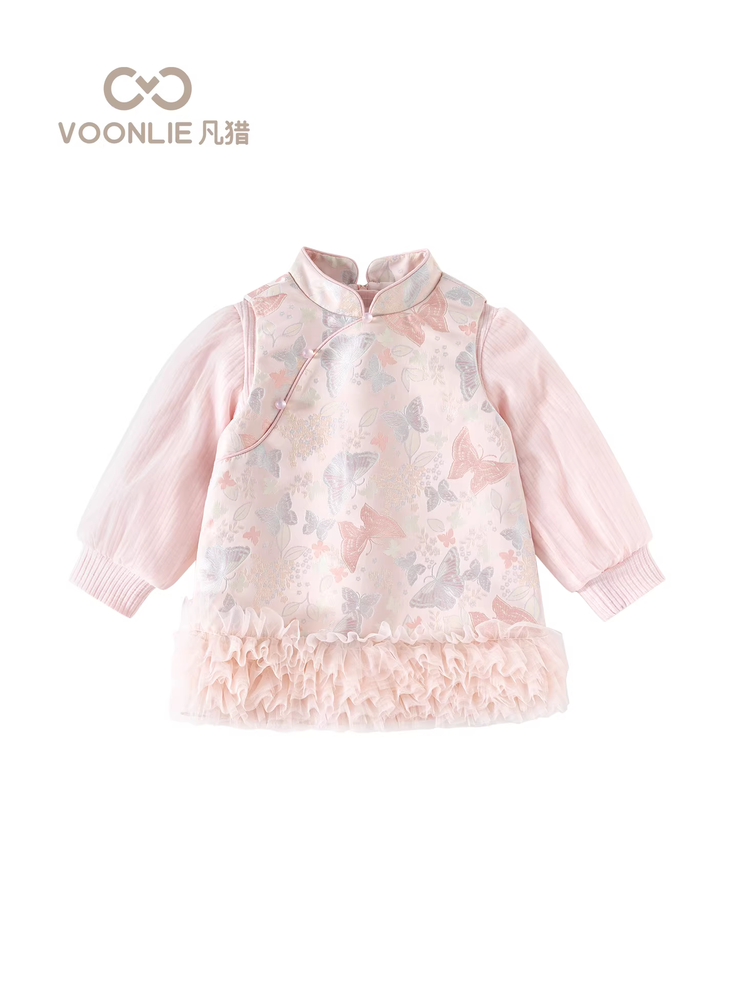 Bộ trang phục mùa thu cho bé gái 2025, kiểu dáng mới thời trang, bộ váy công chúa trẻ em, váy bé gái một tuổi, phong cách Trung Hoa