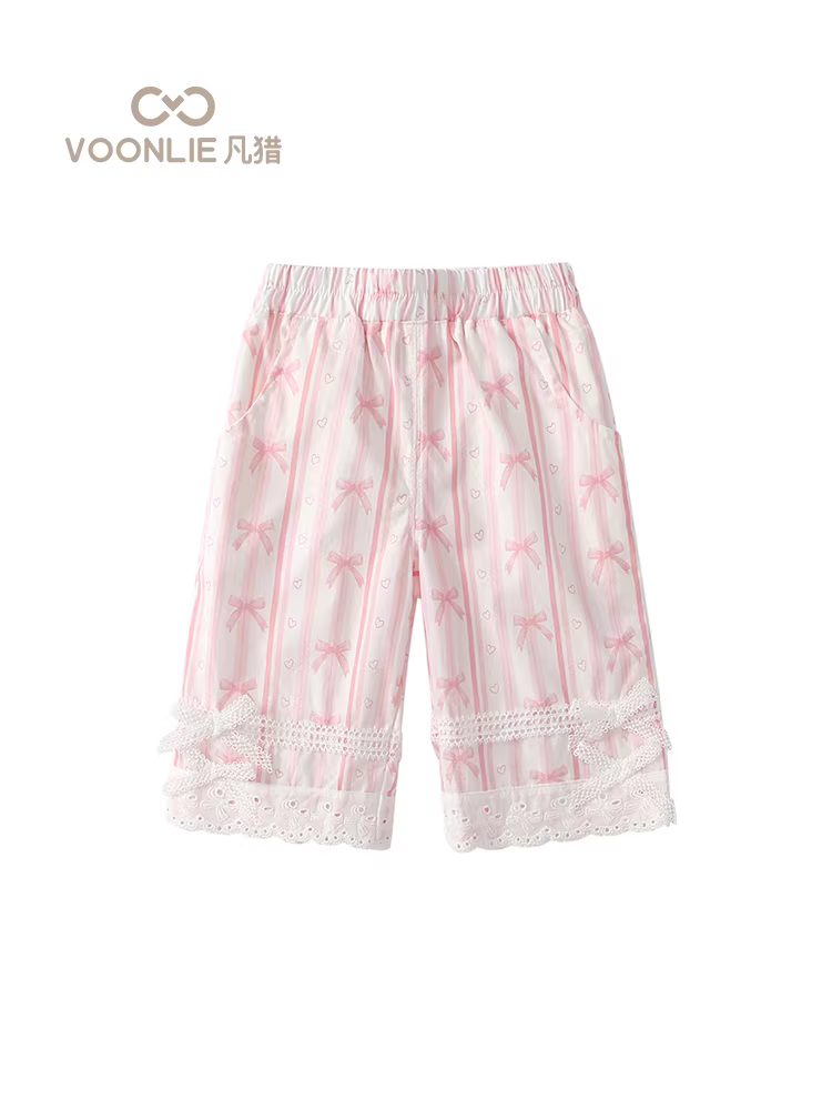 Quần bé gái hè 2025 kiểu mới thời trang quần bé gái mặc thường ngày quần bé sơ sinh ống thẳng quần mỏng quần lửng mùa hè