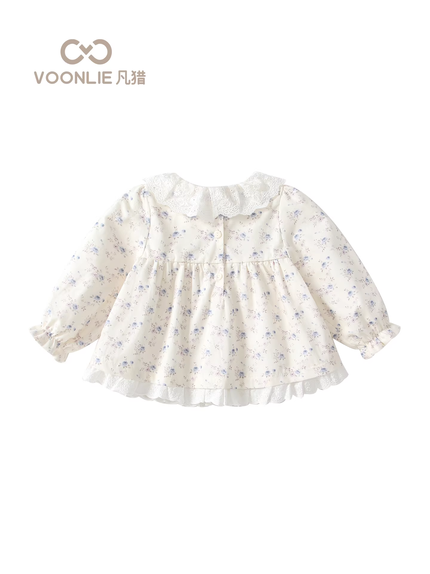 Áo sơ mi nữ Fanhle Thu Đông 2025 kiểu mới thời trang trẻ em áo búp bê họa tiết hoa áo bé gái mặc xuân thu