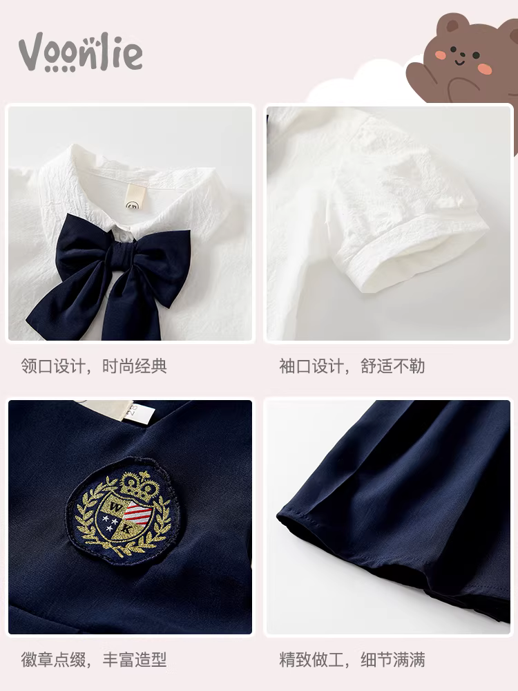 Váy bé gái Fanhai Váy công chúa thời trang mùa hè cho trẻ em Váy công chúa cho bé một tuổi Váy trang trọng phong cách trường học Váy mùa hè